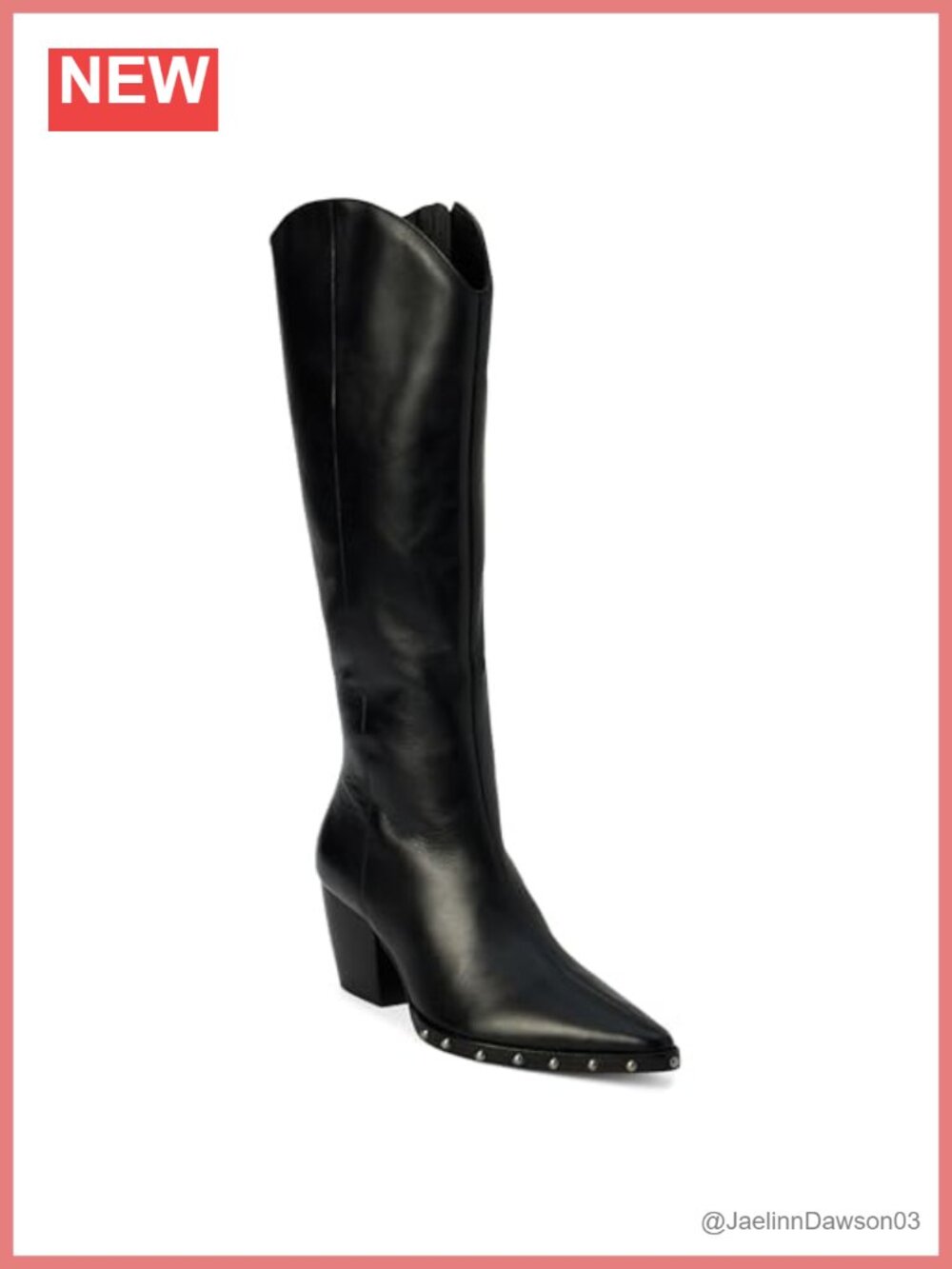 Matisse Judd Leather Knee High Boot Pointed Toe Low Heel Pull On
